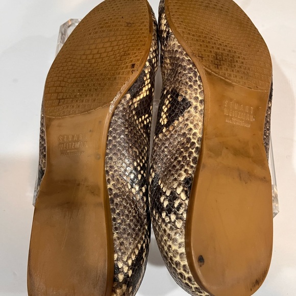 Stewart Weitzman Python Leather 8 1/2 Womens Ballet Flats Snake Print - Picture 4 of 4